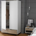 Stockholm 2 Door Wardrobe | White Oak