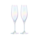 Polka Mother of Pearl Champagne Flutes | Set of 2 | 230ml