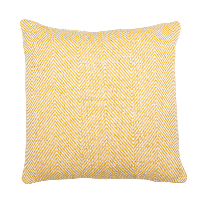 Kampala Woven Chevron Cushion | Mustard | 43x43cm
