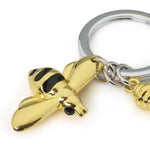 Bee & Honey Keyring | Gold & Black