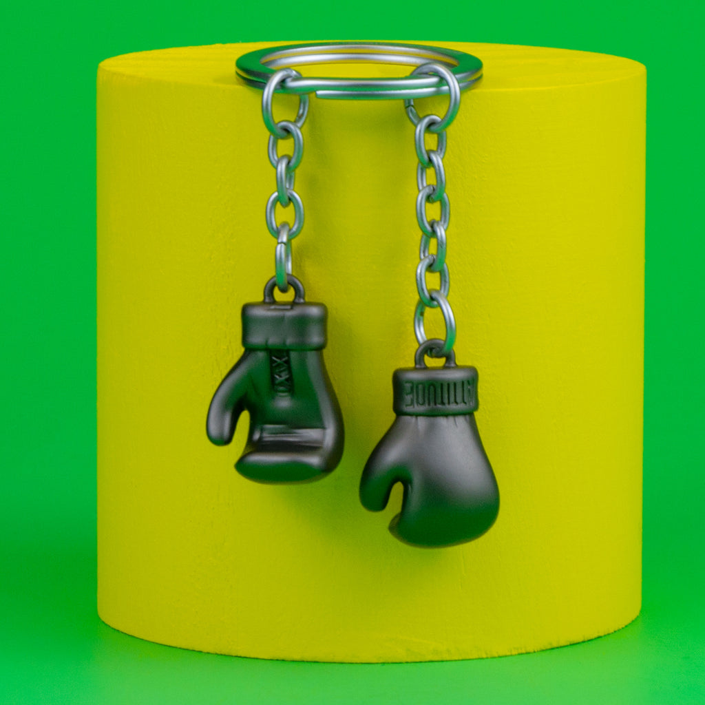 Metalmorphose | Boxing Gloves Keyring - Black & Silver – About Living