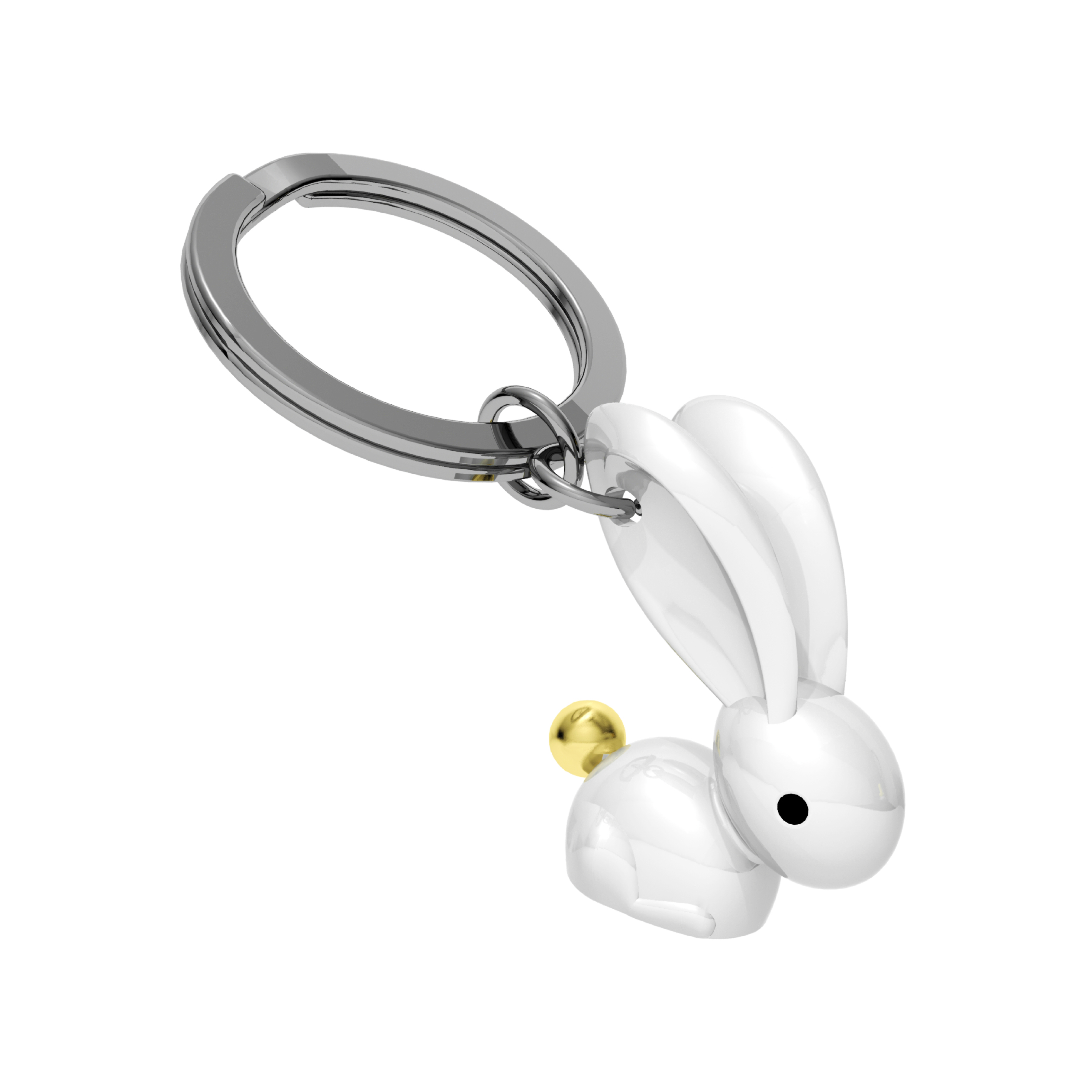 Buy Metalmorphose White Bunny Keyring | About Living