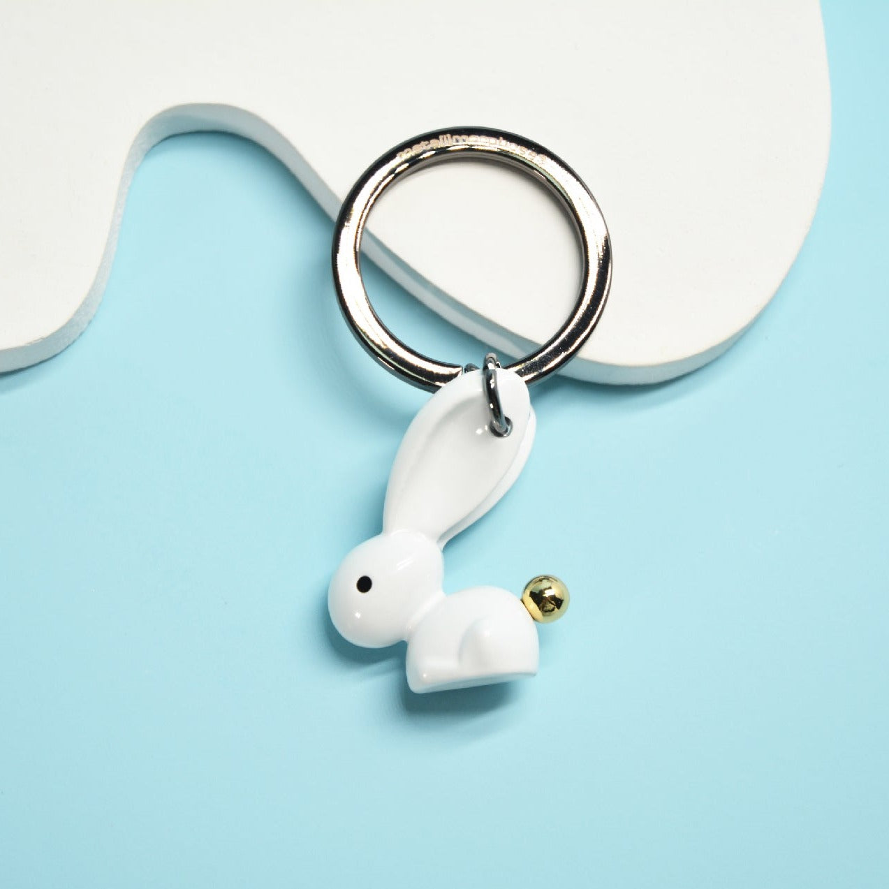 Buy Metalmorphose White Bunny Keyring About Living