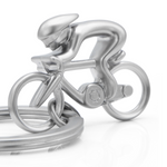Cyclist Keyring | Silver