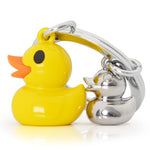 Ducking Duo Keyring | Yellow & Silver