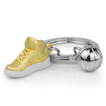 Hi Top Sports Trainer & Ball Keyring | Gold & Silver