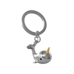 Narwhal Keyring | Silver & Gold