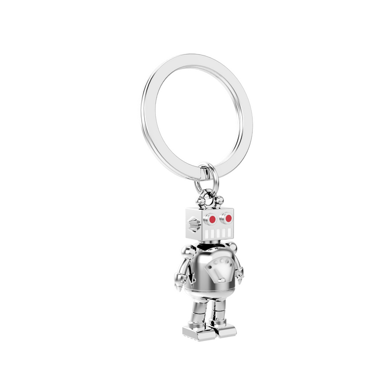 Buy Metalmorphose Robot Keyring | Silver with Red Eyes | About Living
