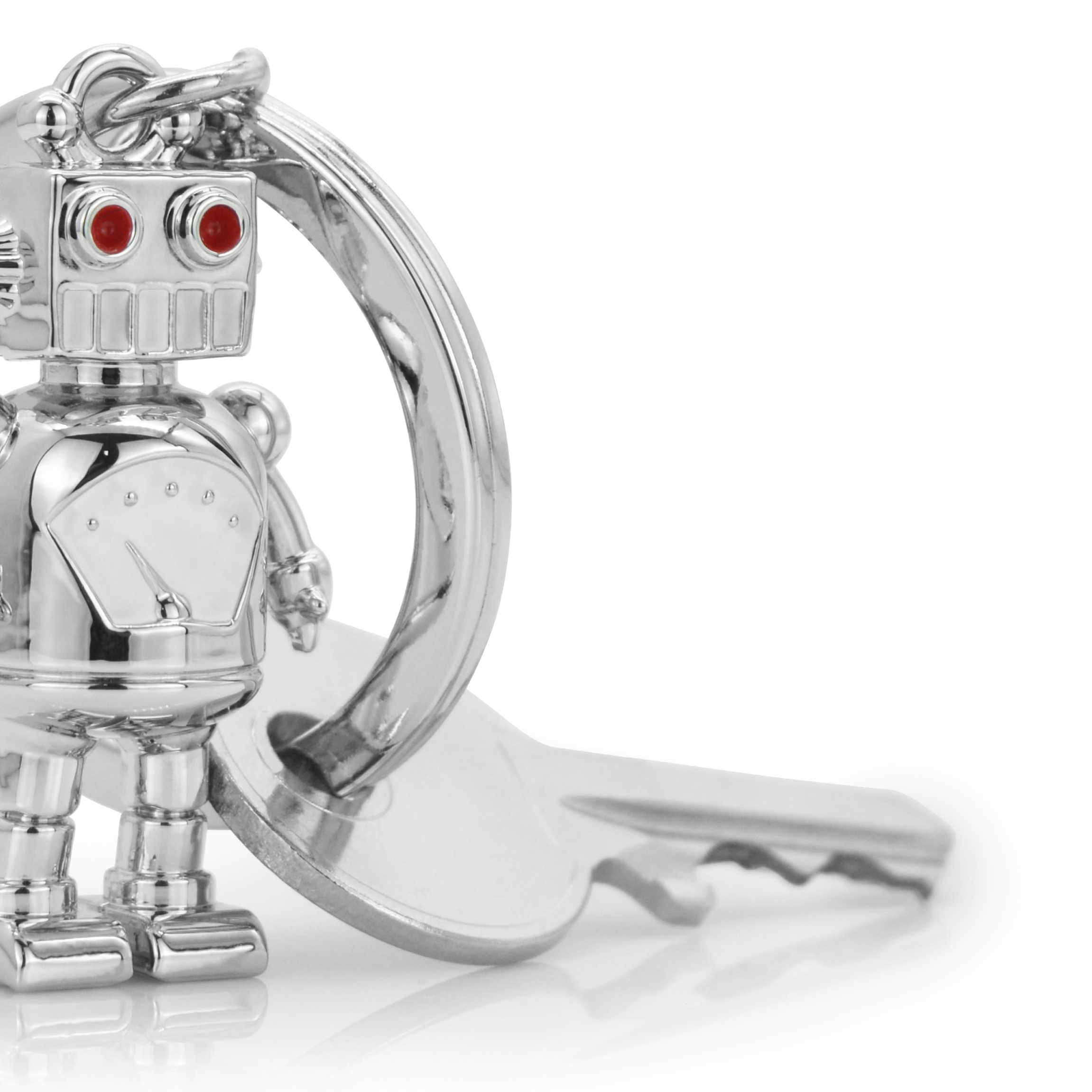 Buy Metalmorphose Robot Keyring Silver with Red Eyes About Living