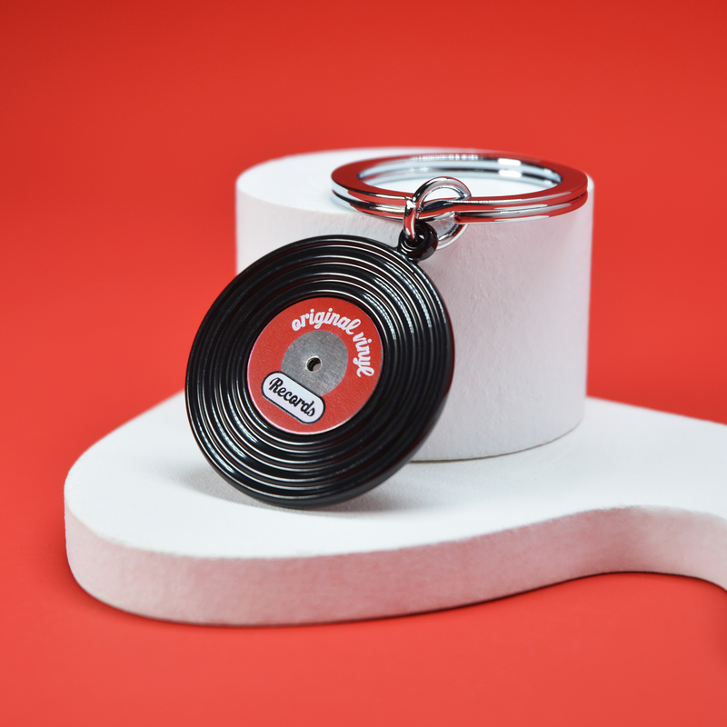 Buy Metalmorphose Vinyl Record Keyring | Black & Red | About Living
