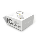 Ice Lolly Keyring | White & Gold