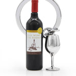 Wine Lover Keyring | Wine Bottle & Wine Glass