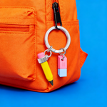 Pencil Keyring with Eraser Charm