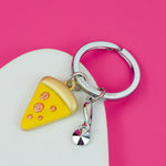 Pizza & Cutter Keyring