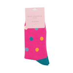 Women's Polka Dot Socks | Bamboo | Hot Pink
