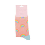 Women's Rainbows Socks | Bamboo | Salmon Pink