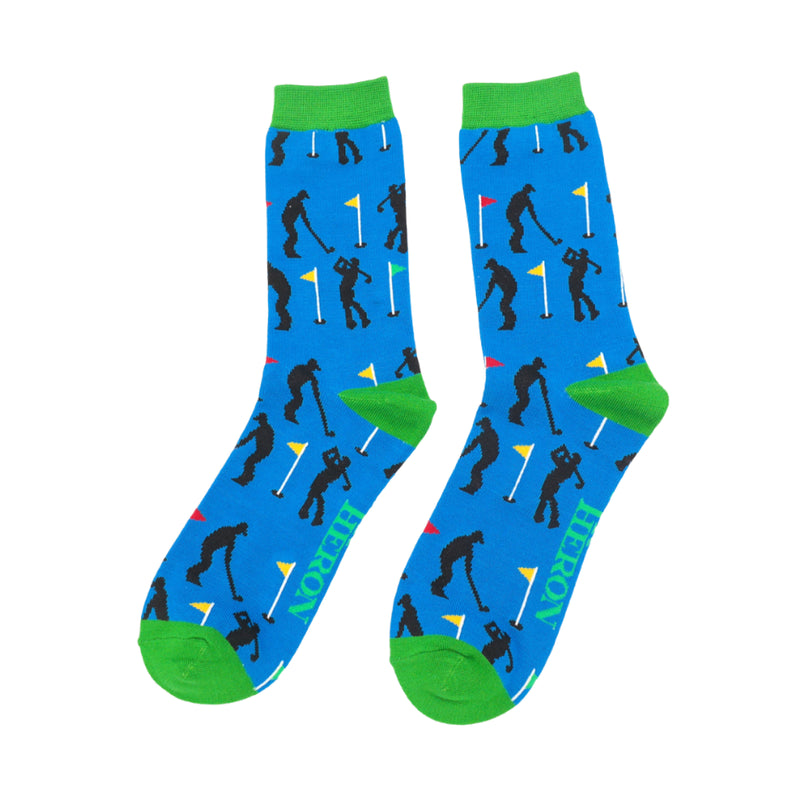 Men's Golf Socks | Bamboo | Blue