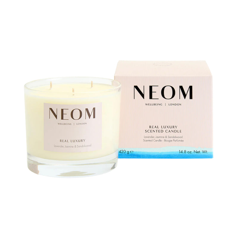 Scent to De-Stress Real Luxury 3 Wick Scented Candle | Lavender, Jasmine & Sandalwood | 420g
