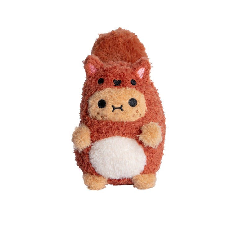 Red Squirrel Ricespud Mini Sitting Plush Toy