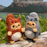 Red Squirrel Ricespud Mini Sitting Plush Toy
