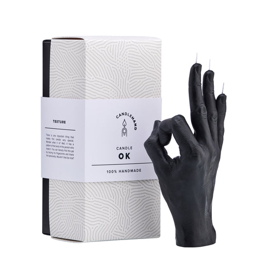 'OK' Candle | Black