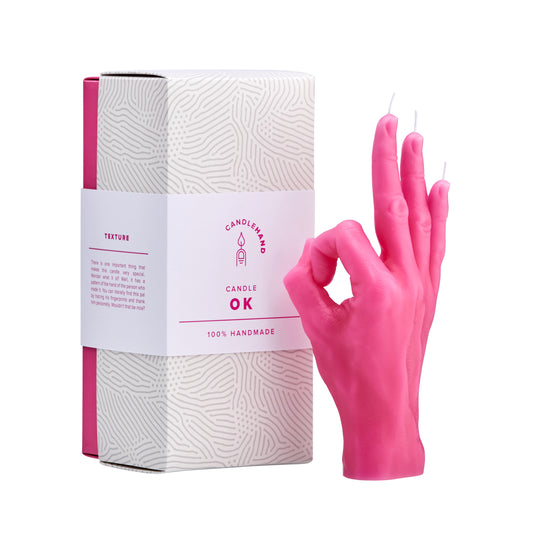 'OK' Candle | Pink