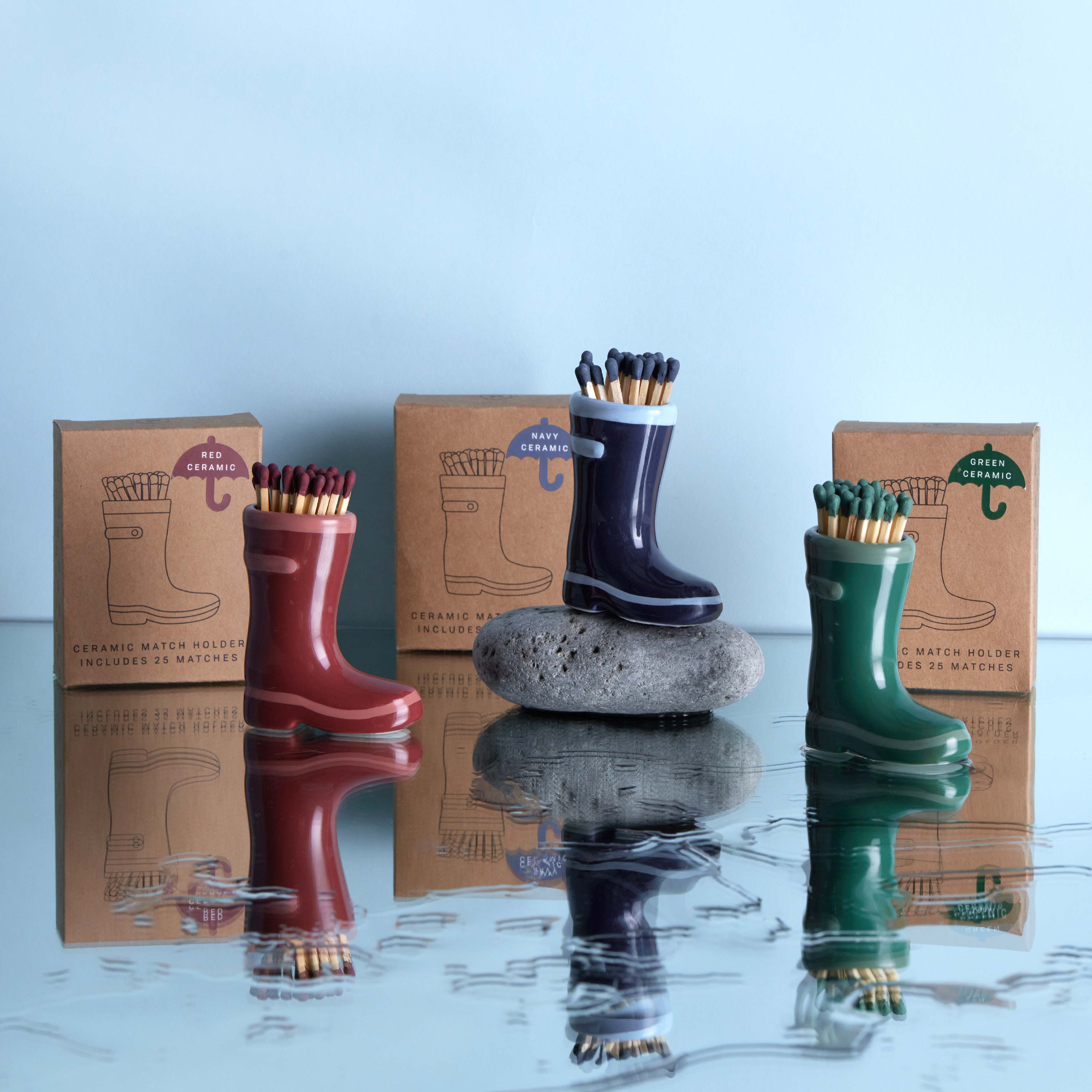 Paddwax Wellington Boot Matchstick Holder with 25 Matches