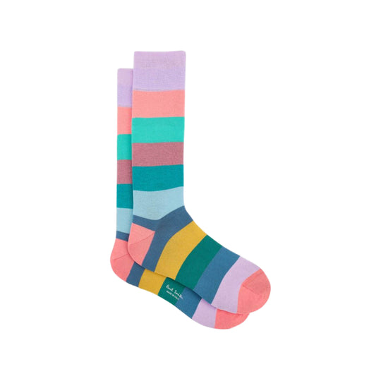 Men's 'Artist Stripe' Block Socks | Pastel
