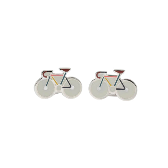 Men's Bike Cufflinks | Set of 2 | Silver