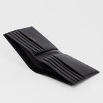 Men's Leather 'Signature Stripe Block' Billfold Wallet | Black