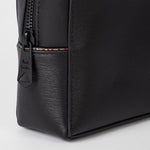 Men's Leather Wash Bag | Black