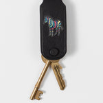 Men's Leather 'Zebra' Key Holder | Black