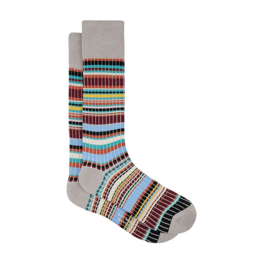 Men's Ribbed 'Signature Stripe' Socks | Grey