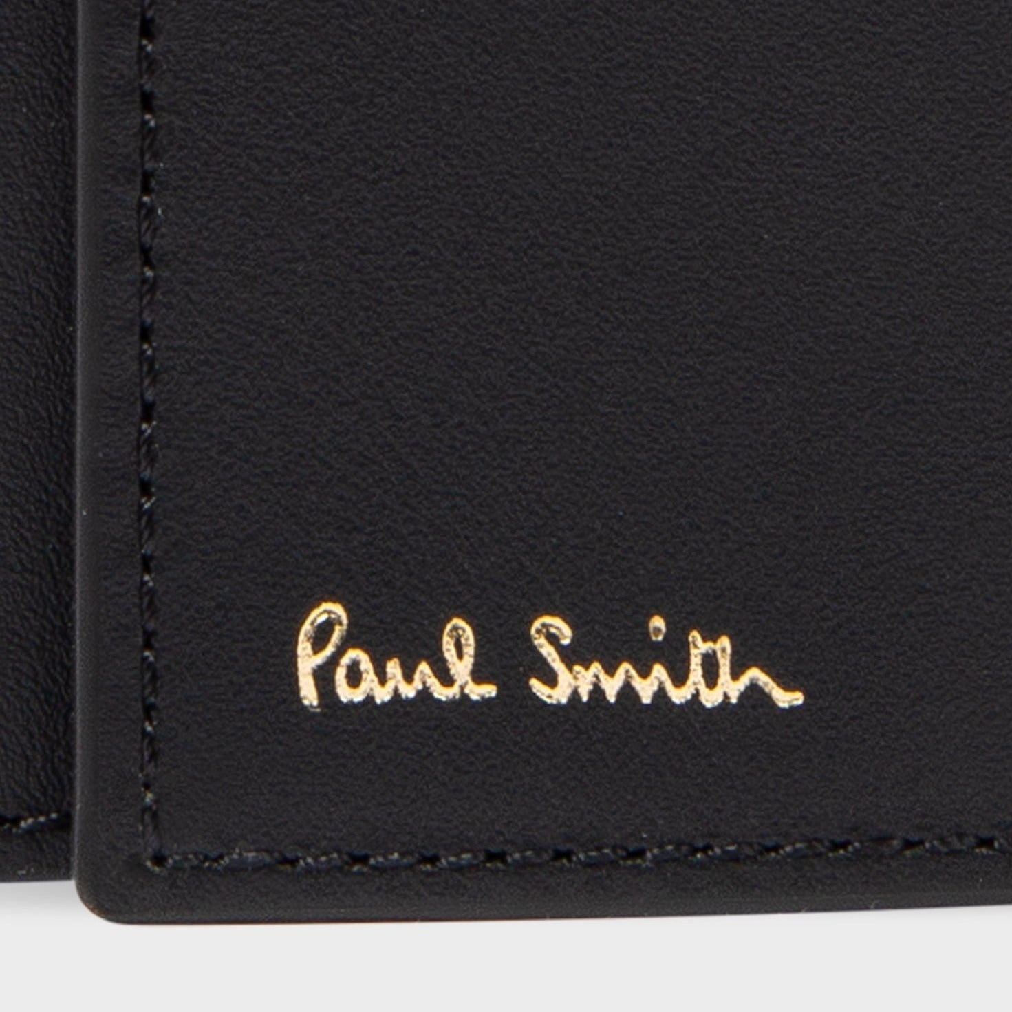 Paul Smith Men's Leather 'Signature Stripe' Key Case - Black
