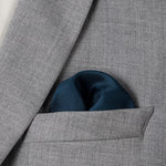 Men's Silk 'Signature Stripe' Pocket Square | Navy