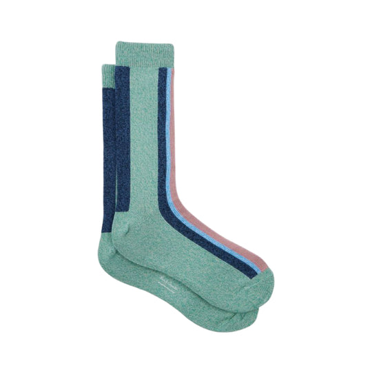 Men's Vertical Stripe Socks | Mint Green