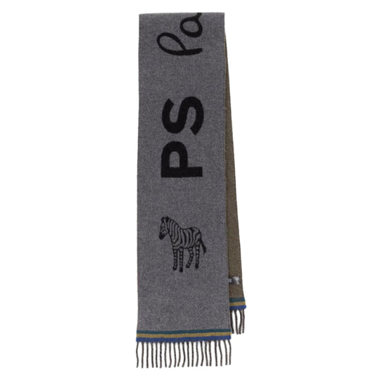Men's 'Zebra' Logo Scarf | Grey