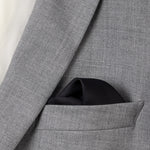 Men's Silk 'Signature Stripe' Pocket Square | Black