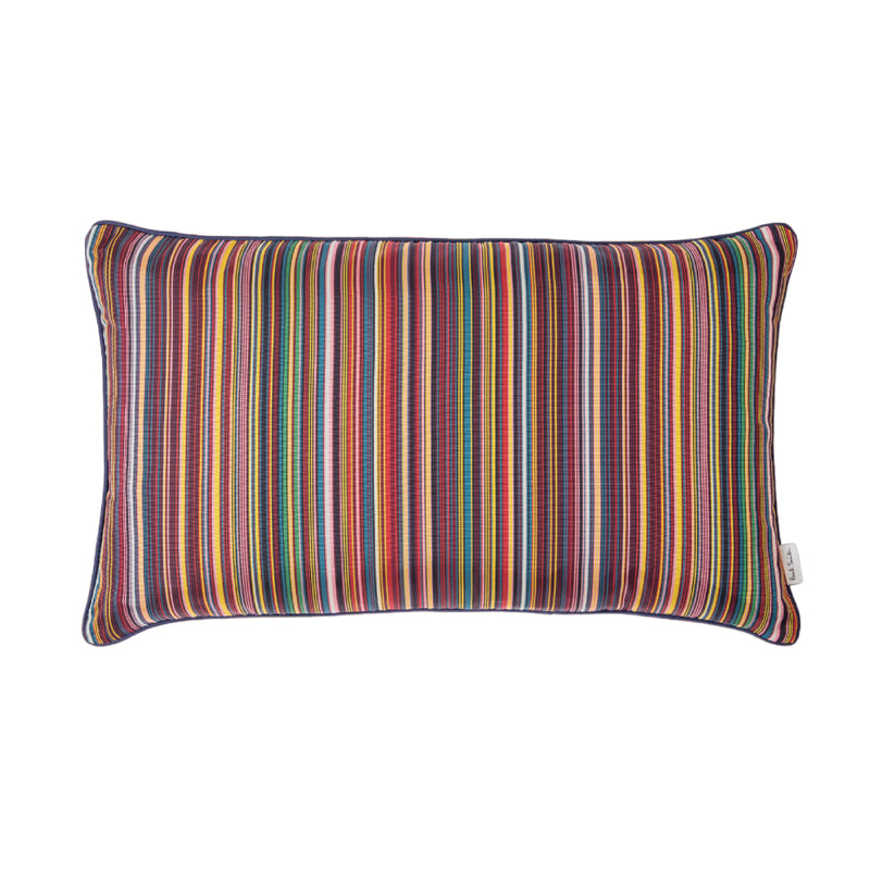 Silk 'Signature Stripe' Bolster Cushion | 30x50cm