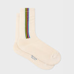 Men's 'Sports Stripe' Socks | Navy/Ecru/Black | Set of 3