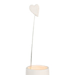 Floating Heart Tealight Holder | White | 19.5cm
