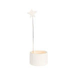 Floating Star Tealight Holder | White | 19.5cm