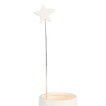 Floating Star Tealight Holder | White | 19.5cm