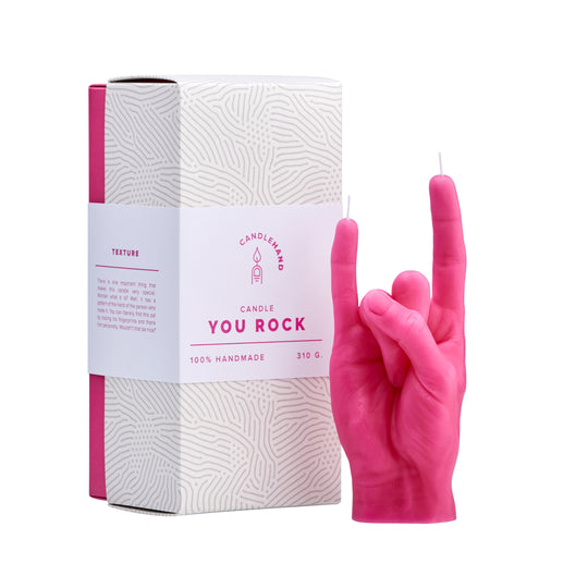 'You Rock' Candle | Pink
