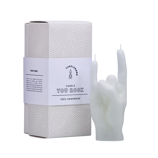 'You Rock' Candle | White