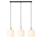Durban Scandi 3 Pendant Light | Black/Natural