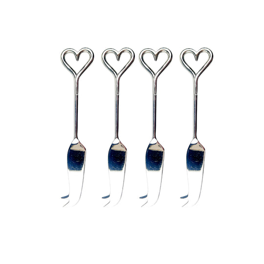 Mini Cheese Knives | Love Heart | Set of 4