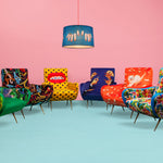 Flowers with Holes Padded Armchair | Seletti Wears Toiletpaper | Blue