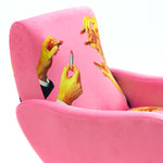 Lipsticks Padded Armchair | Seletti Wears Toiletpaper | Pink