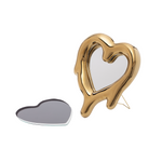 Melted Heart Mirror/Frame | Marcantonio | Gold
